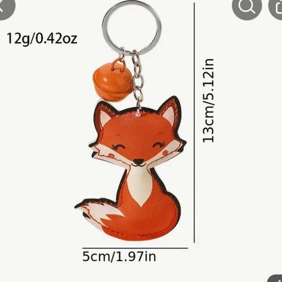 Fox with Bell Key Chain, Kawaii, Cartoon - Picture 2 of 2